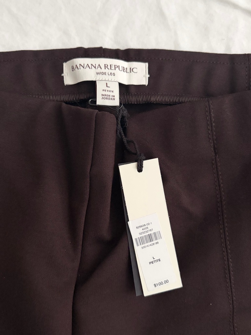 Banana Republic High-Rise Wide-Leg Everywhere Ponte Pull-On Pant in DARK BROWN
